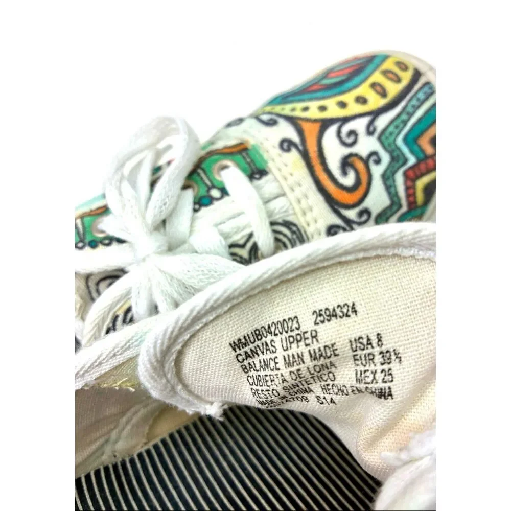 Custom Hand-Painted Canvas Sneakers Sz 8